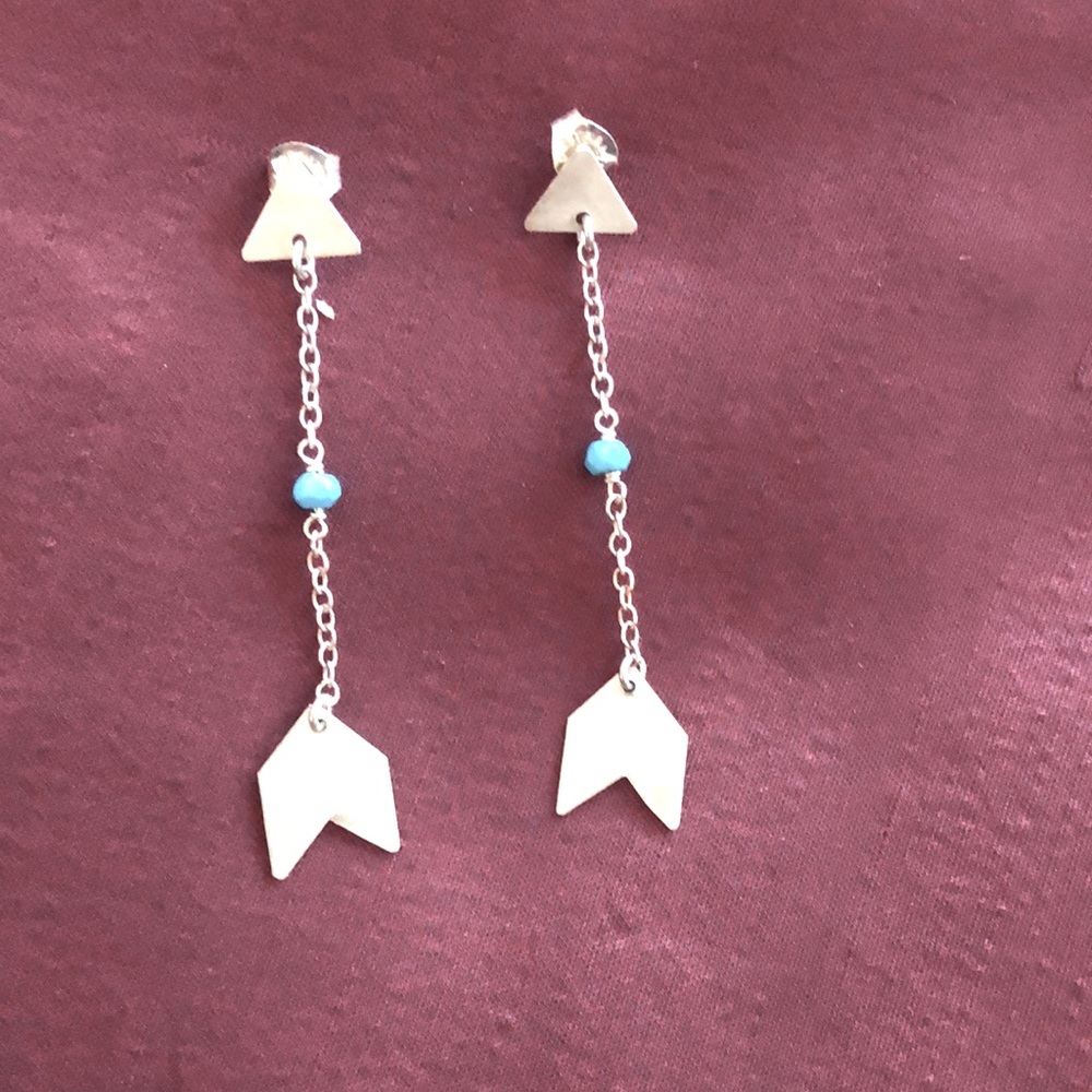 Arrow turquoise earrings